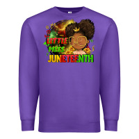 Purple Little miss Juneteenth Premium Sweatshirt - FaDigitalArtStudio