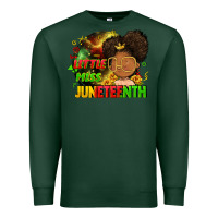Sports Green Little miss Juneteenth Premium Sweatshirt - FaDigitalArtStudio