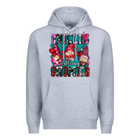 Heather Grey chillin with my gnomies olivia Premium Hoodie - OliviaCreatesArt