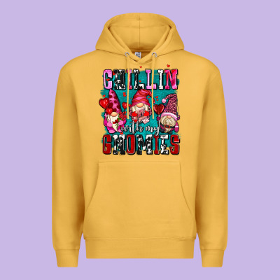 Chillin With My Gnomies Olivia Premium Hoodie Designed By Oliviacreatesart