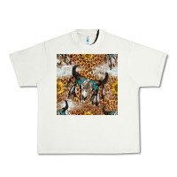 Pistachio Western Bull Skull And Sunflowers With Leopard Seamless Pattern Urban Heavy Tee - BundleAndBundleShop