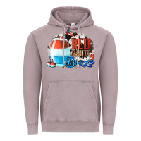 Vintage Zinc Red White  Booze With Cowhide Background Vintage Hoodie - Jasminsmagicworld