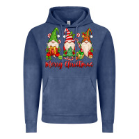Vintage Denim merry christmas gnomes Vintage Hoodie - MaliasSmallBusiness
