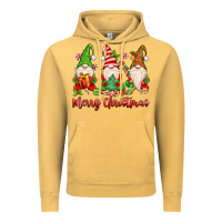 Vintage Mustard merry christmas gnomes Vintage Hoodie - MaliasSmallBusiness