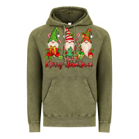Vintage Olive merry christmas gnomes Vintage Hoodie - MaliasSmallBusiness
