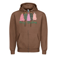 Chestnut merry christmas trees Zipper Hoodie - CowGirlArtShop