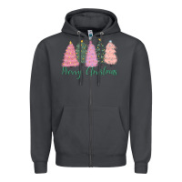 Smoke merry christmas trees Zipper Hoodie - CowGirlArtShop