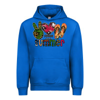 Cobalt peace love summer Urban Hoodie - CowhideDigitalArt