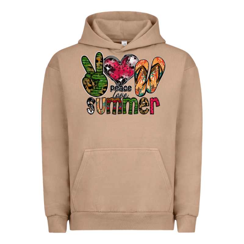 Peace Love Summer Urban Hoodie by CowhideDigitalArt | Teevron