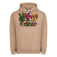 Pigment Burro peace love summer Urban Hoodie - CowhideDigitalArt