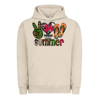 Pigment French Oak peace love summer Urban Hoodie - CowhideDigitalArt