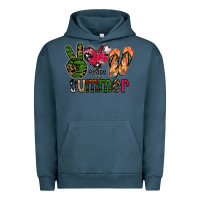 Pigment Midnight Navy peace love summer Urban Hoodie - CowhideDigitalArt