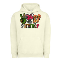 Pigment Pistachio peace love summer Urban Hoodie - CowhideDigitalArt