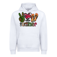 White peace love summer Urban Hoodie - CowhideDigitalArt