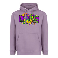 Lavender mardi gras love Heavyweight Hoodie - FaDigitalArtStudio