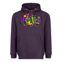 Plum mardi gras love Heavyweight Hoodie - FaDigitalArtStudio