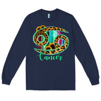 Navy Cancer Zodiac Long Sleeve Tee - Bettercallsaul