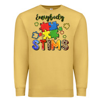 Antique Gold Everybody stims Premium Sweatshirt - FaDigitalArtStudio