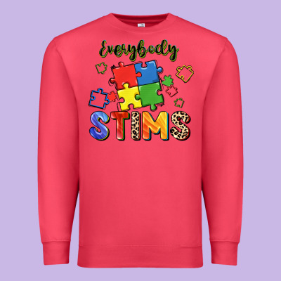 Everybody Stims Premium Sweatshirt Designed By Fadigitalartstudio