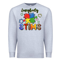 Heather Grey Everybody stims Premium Sweatshirt - FaDigitalArtStudio