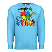 Ocean Blue Everybody stims Premium Sweatshirt - FaDigitalArtStudio