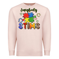 Pale Pink Everybody stims Premium Sweatshirt - FaDigitalArtStudio