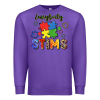 Purple Everybody stims Premium Sweatshirt - FaDigitalArtStudio