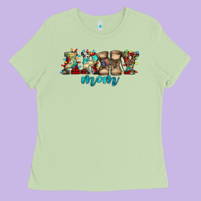 Army Mom Christmas Ladies Tee Designed By Jasminsmagicworld