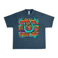 Midnight Navy Western Horseshoe And Arrow With Leopard And Serape Seamless Pattern Urban Heavy Tee - BundleAndBundleShop