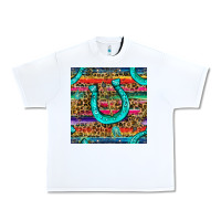 White Western Horseshoe And Arrow With Leopard And Serape Seamless Pattern Urban Heavy Tee - BundleAndBundleShop