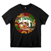 Black it's Christmas y'all reindeer Christmas Heavy Core Tee - Jasminsmagicworld