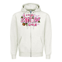 Oatmeal Heather i am snow cute Zipper Hoodie - CowGirlArtShop