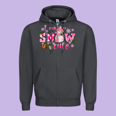I Am Snow Cute Zipper Hoodie Designed By Cowgirlartshop