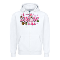 White i am snow cute Zipper Hoodie - CowGirlArtShop