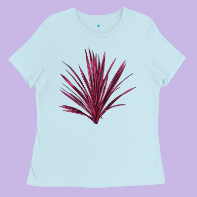 Pink Cordyline Ladies Tee Designed By Lillyallendesigns