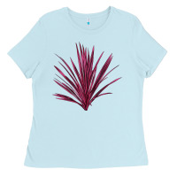 Baby Blue Pink Cordyline Ladies Tee - LillyAllenDesigns