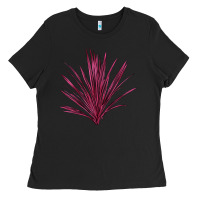 Black Pink Cordyline Ladies Tee - LillyAllenDesigns