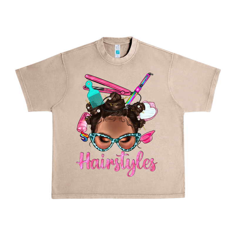 Afro Bantu Knots Hairstyles Messy Bun With Clasp Bbs Urban Heavy Tee by BundleAndBundleShop | Teevron
