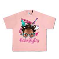 Salmon Afro Bantu Knots Hairstyles Messy Bun With Clasp Bbs Urban Heavy Tee - BundleAndBundleShop