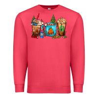 Cardinal Camping Coffee Cups Premium Sweatshirt - FaDigitalArtStudio