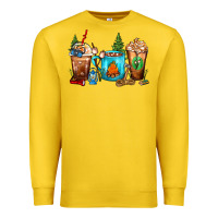 Lemon Camping Coffee Cups Premium Sweatshirt - FaDigitalArtStudio