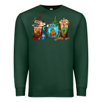 Sports Green Camping Coffee Cups Premium Sweatshirt - FaDigitalArtStudio