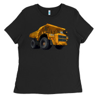 Black Dump Truck Ladies Tee - LillyAllenDesigns