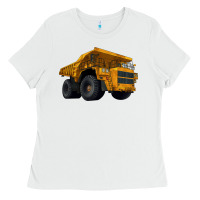 White Dump Truck Ladies Tee - LillyAllenDesigns