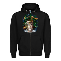 Black let it snow Zipper Hoodie - CowGirlArtShop
