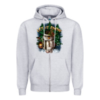 Heather Grey let it snow Zipper Hoodie - CowGirlArtShop