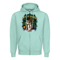 Seafoam let it snow Zipper Hoodie - CowGirlArtShop