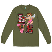 Army Green valentine's day cupid love Long Sleeve Tee - RanaPortraitStore