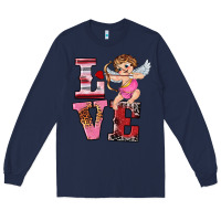 Navy valentine's day cupid love Long Sleeve Tee - RanaPortraitStore