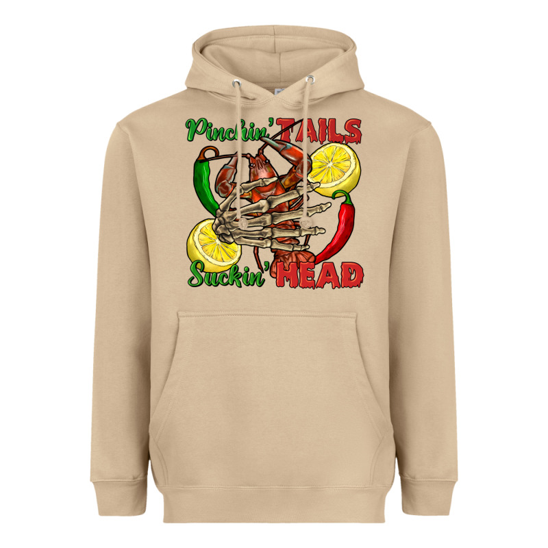 Pinchin' Tails Suckin' Head Crawfish Heavyweight Hoodie by FaDigitalArtStudio | Teevron